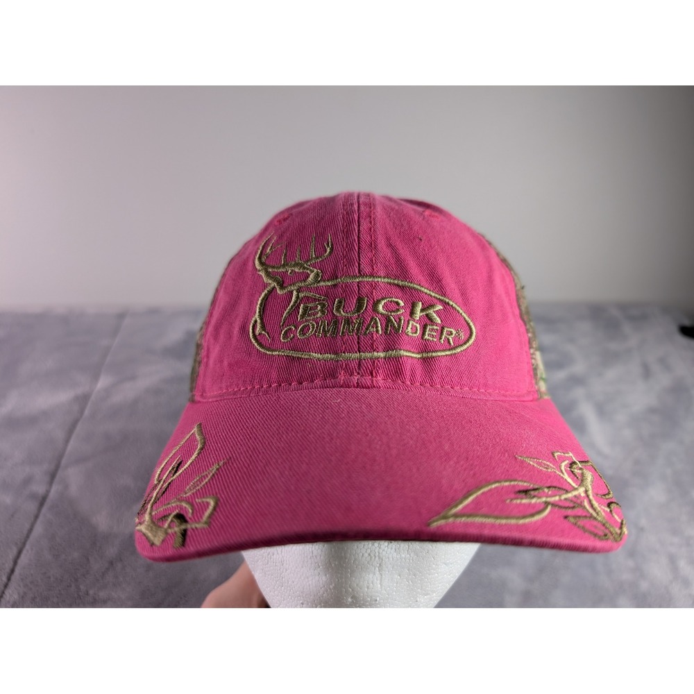 Buck Commander The Game Pink Camo Baseball Cap Hat Women One Size Adjustable